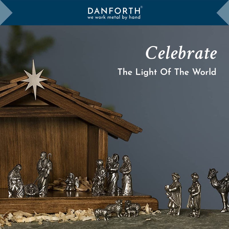 DANFORTH Holy Family Nativity Set, Handcrafted Pewter Nativity Set/Scene, Made in USA - Image 3